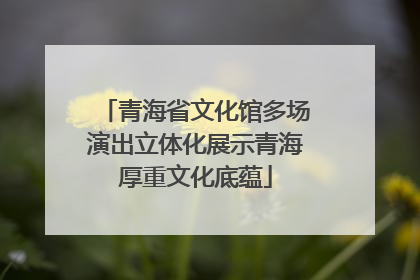 青海省文化馆多场演出立体化展示青海厚重文化底蕴