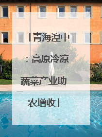 青海湟中：高原冷凉蔬菜产业助农增收