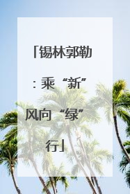 锡林郭勒：乘“新”风向“绿”行