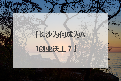 长沙为何成为AI创业沃土？