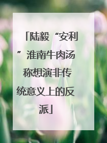 陆毅“安利”淮南牛肉汤 称想演非传统意义上的反派