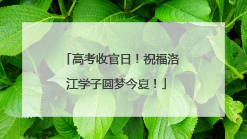 高考收官日！祝福洛江学子圆梦今夏！