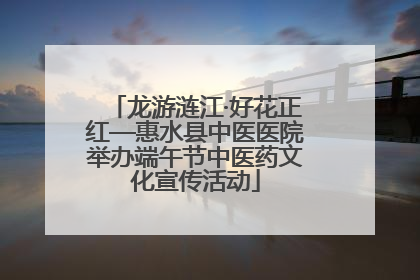 龙游涟江·好花正红—惠水县中医医院举办端午节中医药文化宣传活动