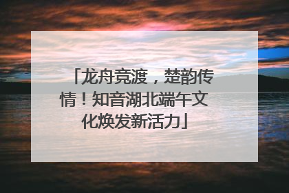 龙舟竞渡，楚韵传情！知音湖北端午文化焕发新活力