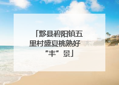黟县碧阳镇五里村盛夏桃熟好“丰”景