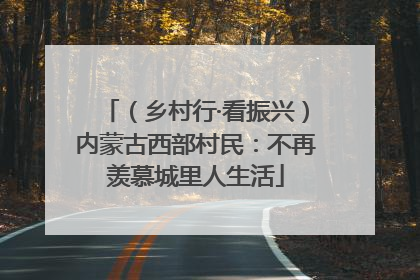 （乡村行·看振兴）内蒙古西部村民：不再羡慕城里人生活