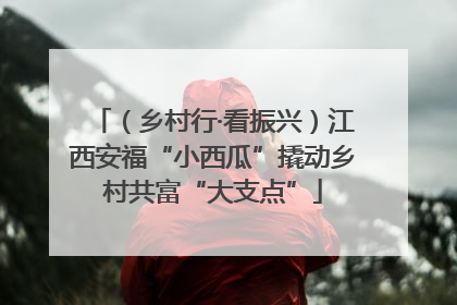 （乡村行·看振兴）江西安福“小西瓜”撬动乡村共富“大支点”