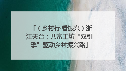 （乡村行·看振兴）浙江天台：共富工坊“双引擎”驱动乡村振兴路