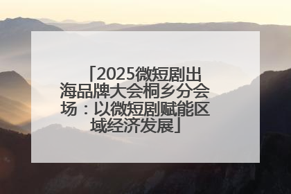 2025微短剧出海品牌大会桐乡分会场：以微短剧赋能区域经济发展