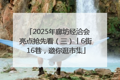 2025年廊坊经洽会亮点抢先看（三）丨6街16巷，邀你逛市集