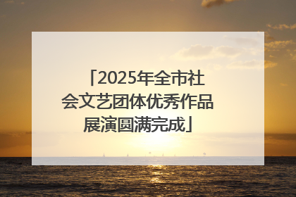 2025年全市社会文艺团体优秀作品展演圆满完成
