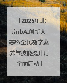 2025年北京市AI创新大赛暨全民数字素养与技能提升月全面启动