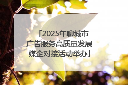 2025年聊城市广告服务高质量发展媒企对接活动举办