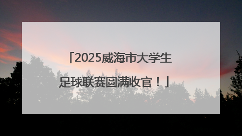 2025威海市大学生足球联赛圆满收官！