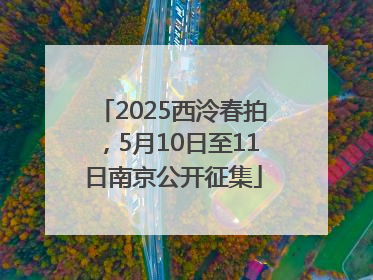 2025西泠春拍，5月10日至11日南京公开征集